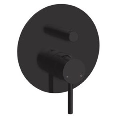 Matte Black Built-In Shower Diverter, Rough-In Valve Included